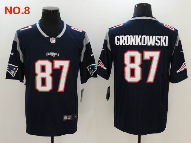 Men's New England Patriots #87 Rob Gronkowski Jersey NO.8;